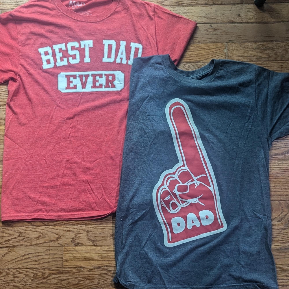 Best Dad Ever Red and Gray Kids T-Shirts